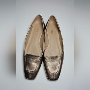 LK Bennett Metallic Gold Flats